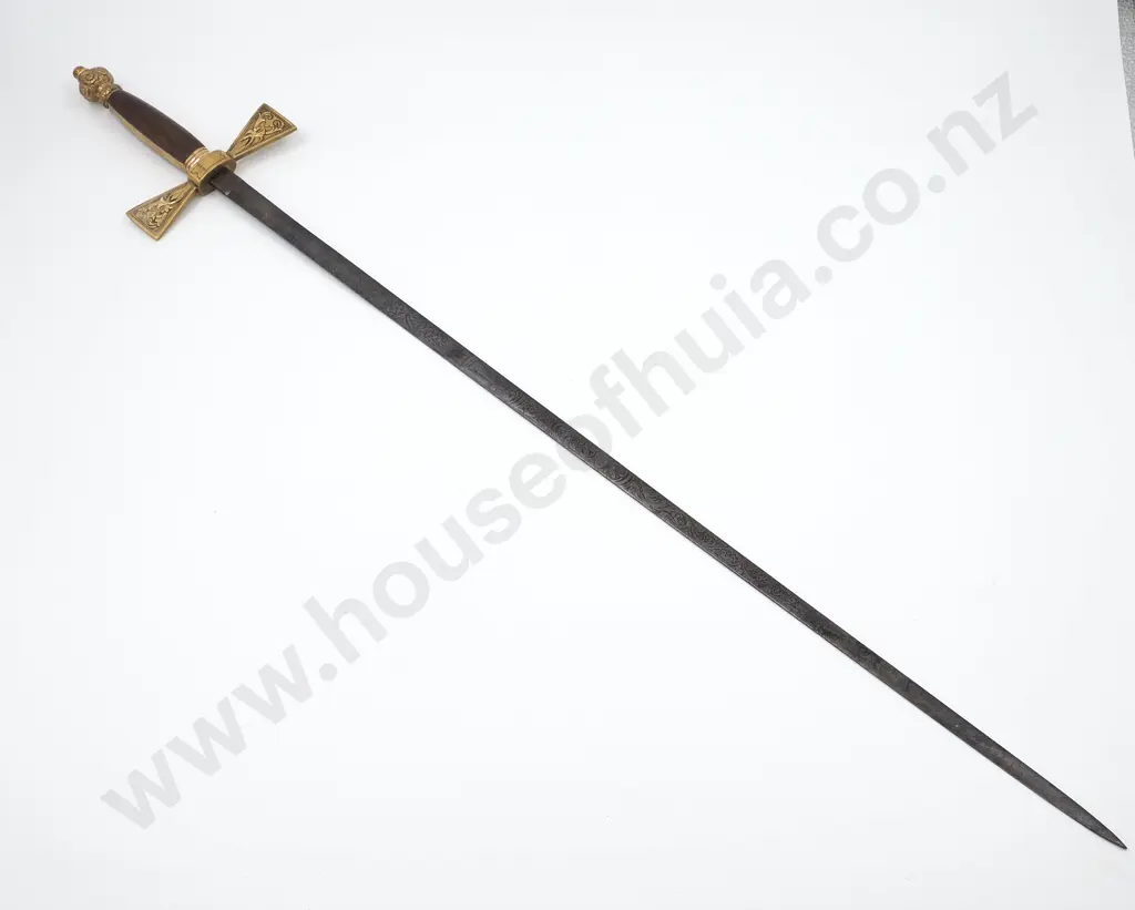 Victorian Masonic Knight Templar Sword: No Scabbard Image 1++
