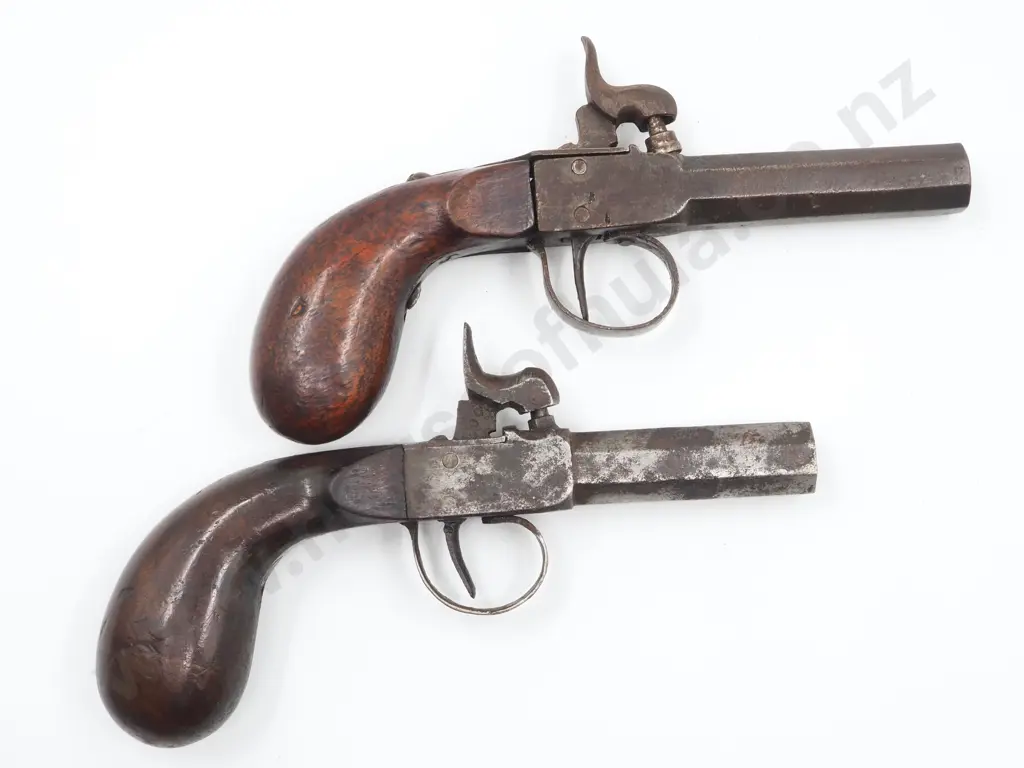 Matched Pair of Antique Muzzle Loading Pocket Pistols  Image 1++