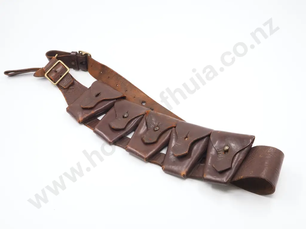 Leather Artillery Bandolier Dated 1942 Image 1++