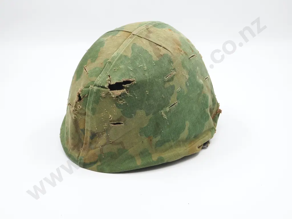 Vietnam War NZ Issue American Helmet w Liner: Dated 1986 to a Captain Image 1++