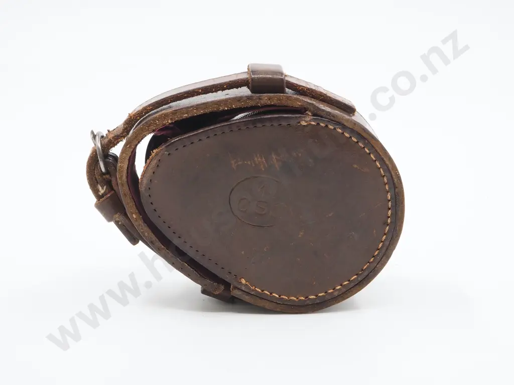 Rare Military Leather Cased Barometer / Altimiter; Herga & Co Brisbane Image 1++