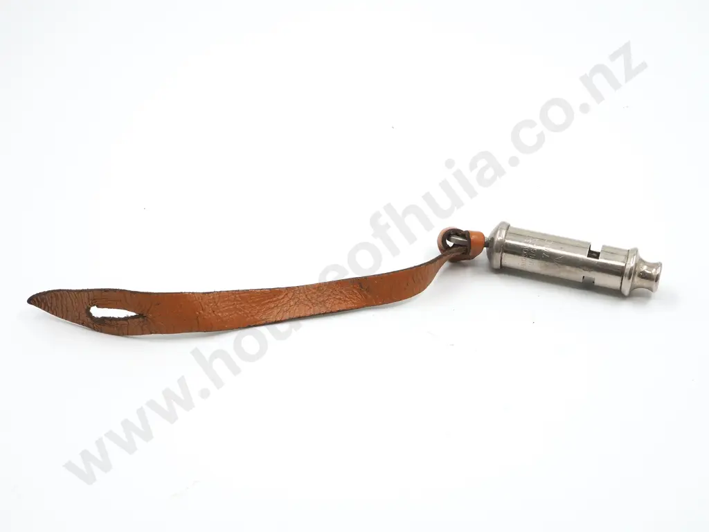 1980's Whistle, J Hudson & Co Undated w Leather Strap Image 1++