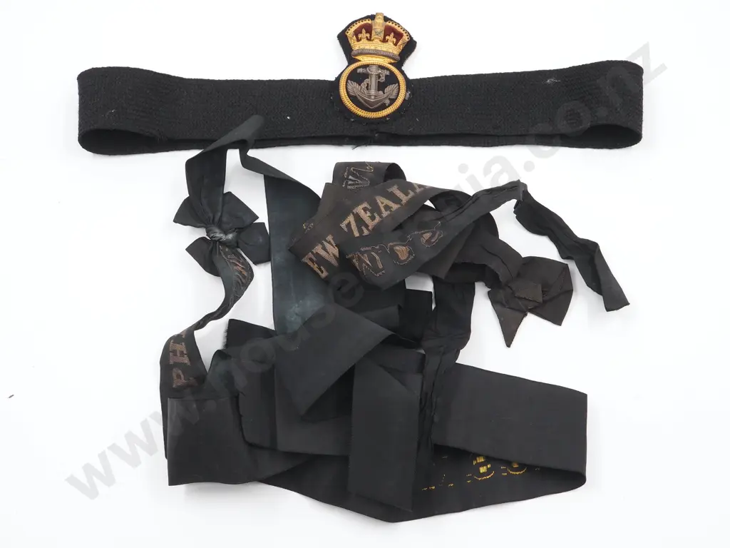 Lot of Naval Cap Tallys including HMS Philomel  Image 1++