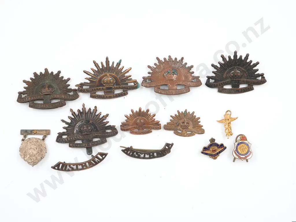 Large Assorted Lot of Australian Cap & Collar Badges Image 1++