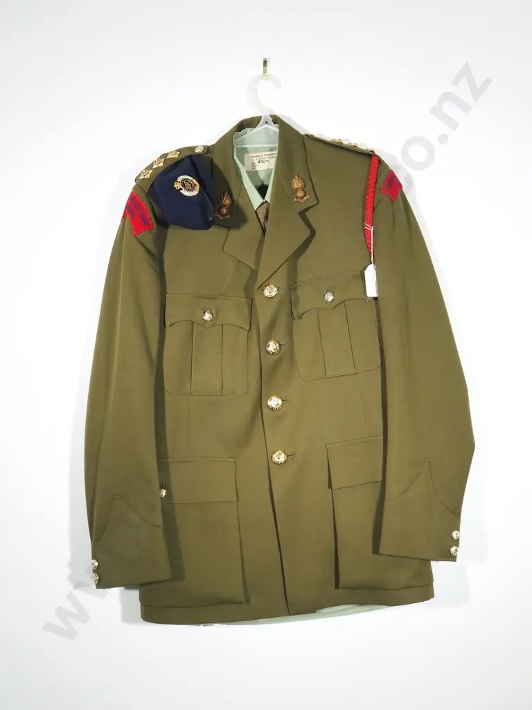 1980's RNZE Captain Tunic Shirt Tie, Trousers, Portapee & Beret Image 1++