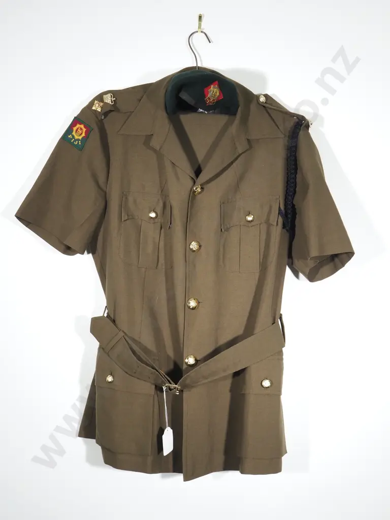 1980's  Fijian Officers Army Bush Jacket, Trousers, Portapee & Beret Image 1++