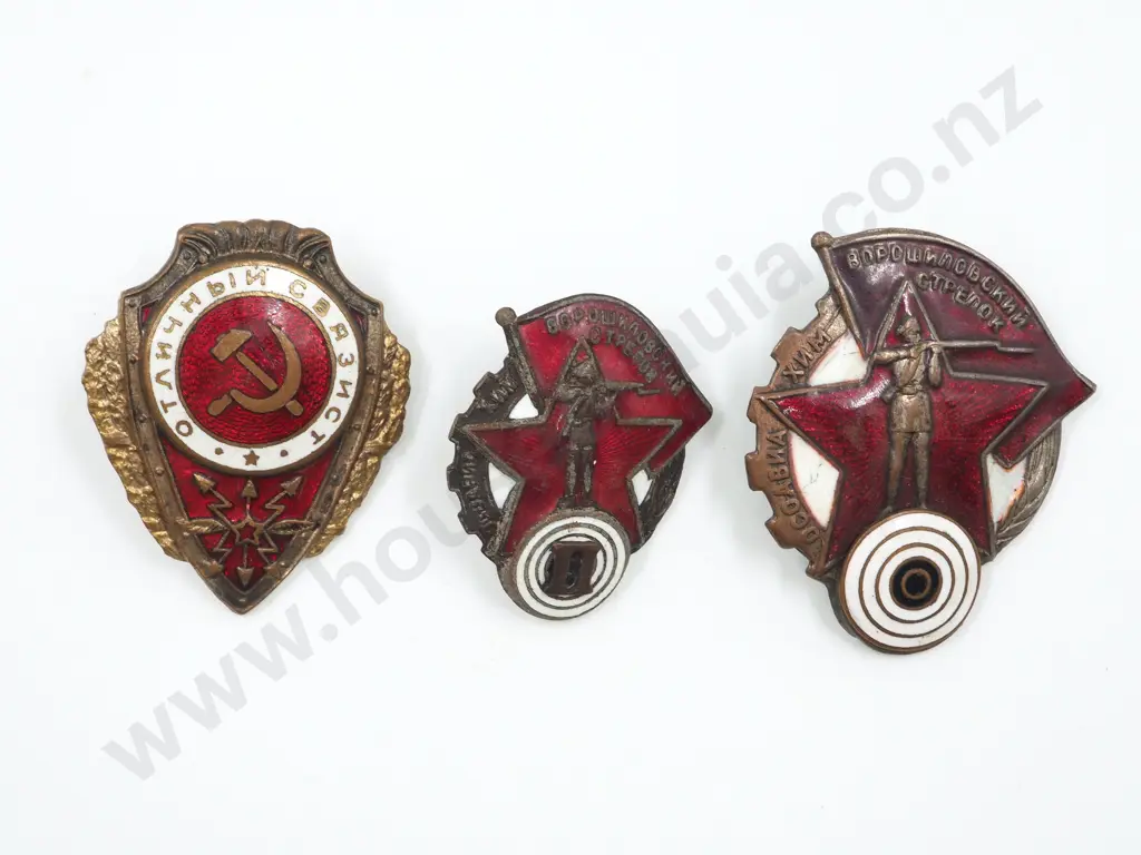 Three Soviet Badges  Image 1++