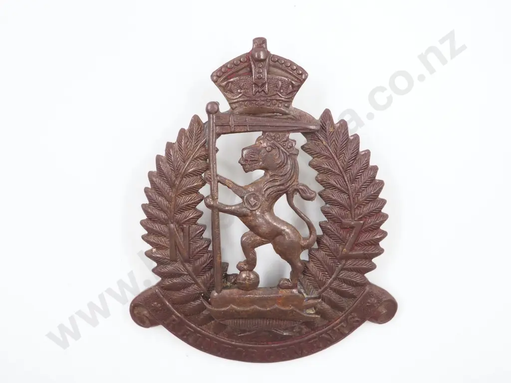 WW1 New Zealand Rifle Brigade Cap Badge Image 1++
