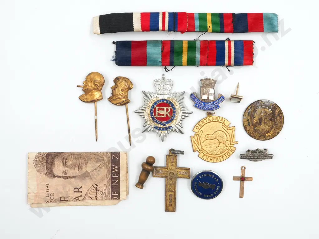 Assorted Lot of Military Items: Badges / Ribbon Bars / Patriotic Pins Image 1++