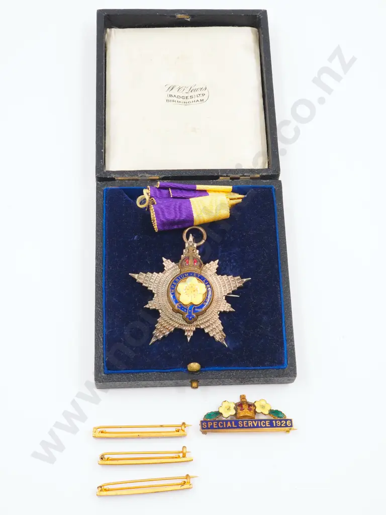 Original Cased Primrose League Honourable Order of the Grand Star badge Image 1++