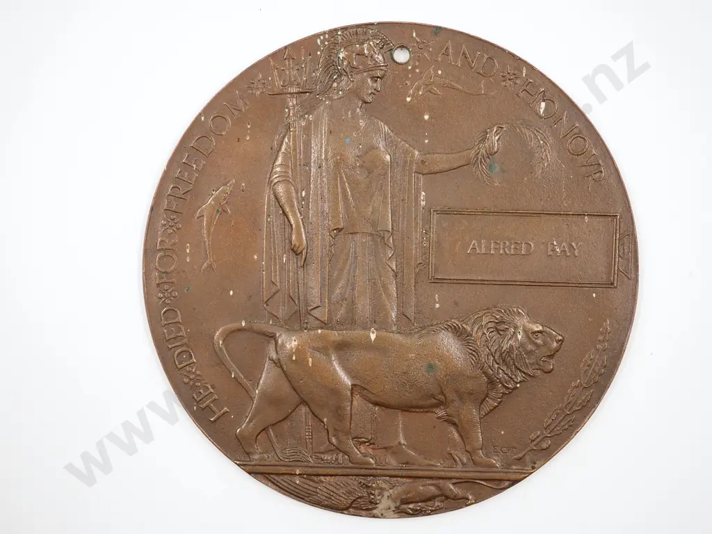Death Plaque to Alfred Pay (Mounting Hole to Top) Image 1++