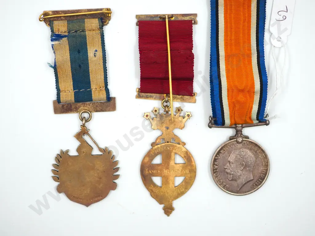 NZEF BWM and Masonic medals to 26737 Armstead Image 1++