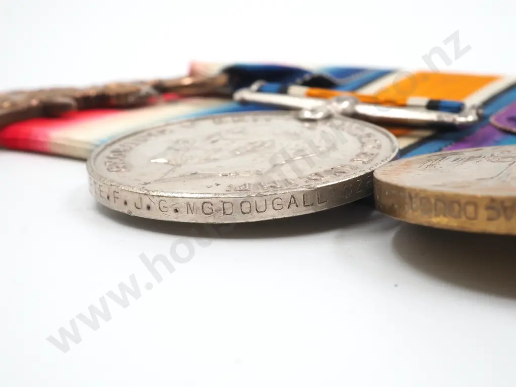 NZEF Trio and WW2 Pair to 10/2218 FJG McDougall Image 1++
