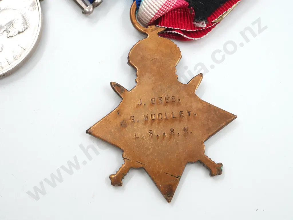 Imperial Service Order Naval Medal Group to George Albert Woolley WWI & WWII Medals Image 1++