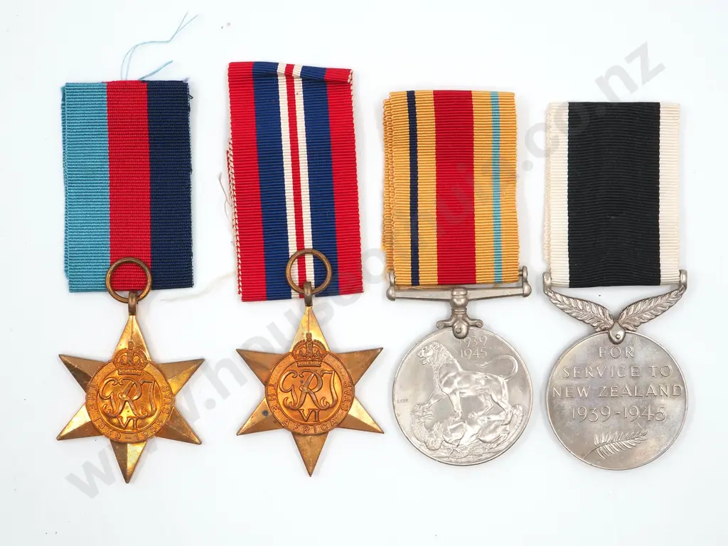 WWII New Zealand Medal Group Alfred Richard Quarterman: Late Claim in 1989 Image 1++