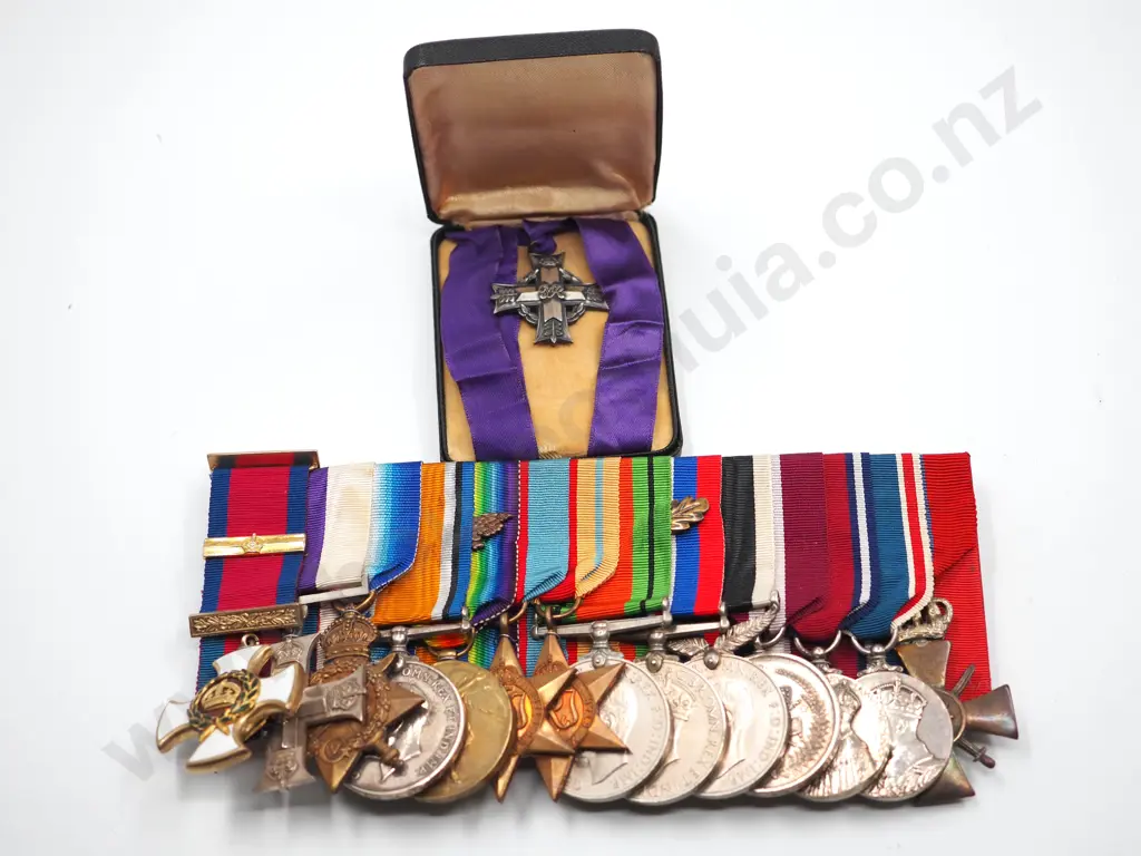 Brigadier R Miles Partial Medal Group - Highest Ranking NZ Officer Killed in WWII Image 1++