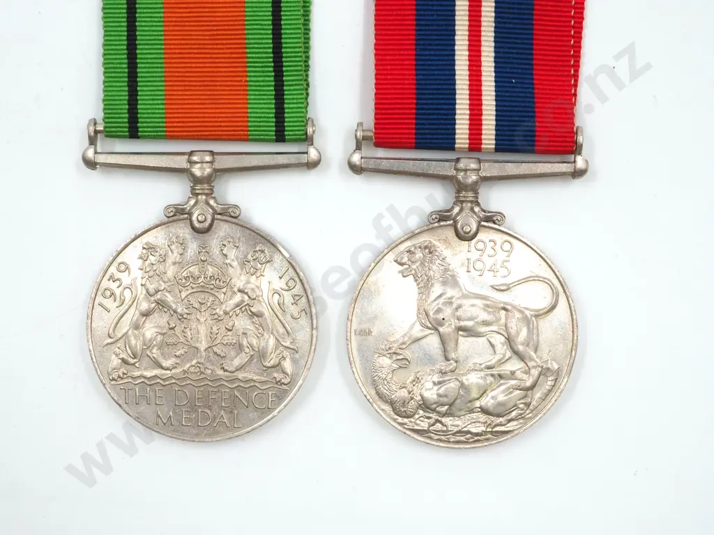 WWII Defence Medal & 1939-45 Medal Image 1++