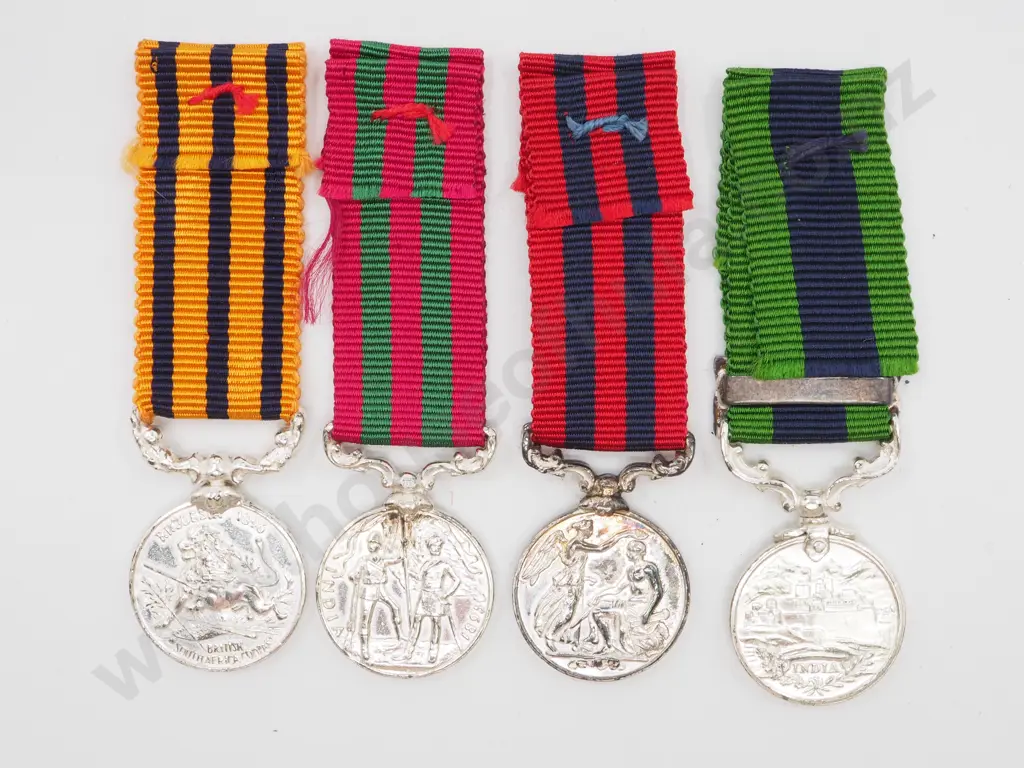 Three Victorian & One Edwardian Miniature Campaign Medals Image 1++