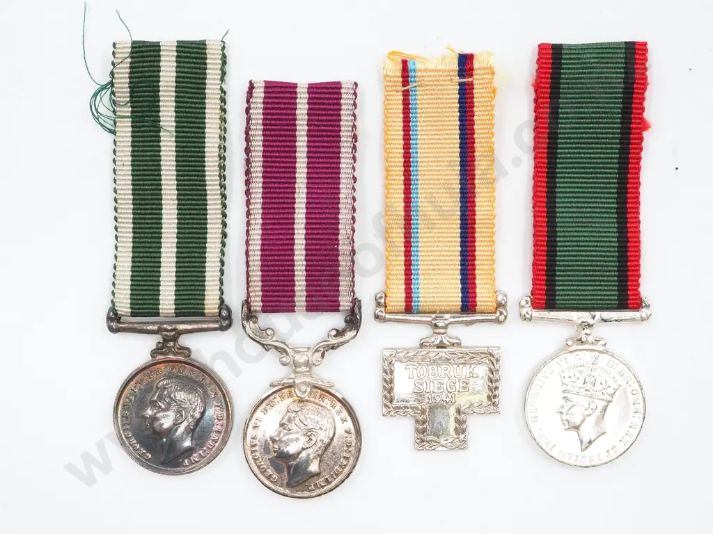 Four Assorted Miniature Medals: Three George VI Image 1++