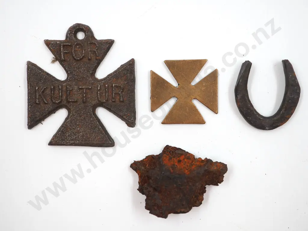 Kultur Cross / Shrapnel / Trench Art Iron Cross Image 1++
