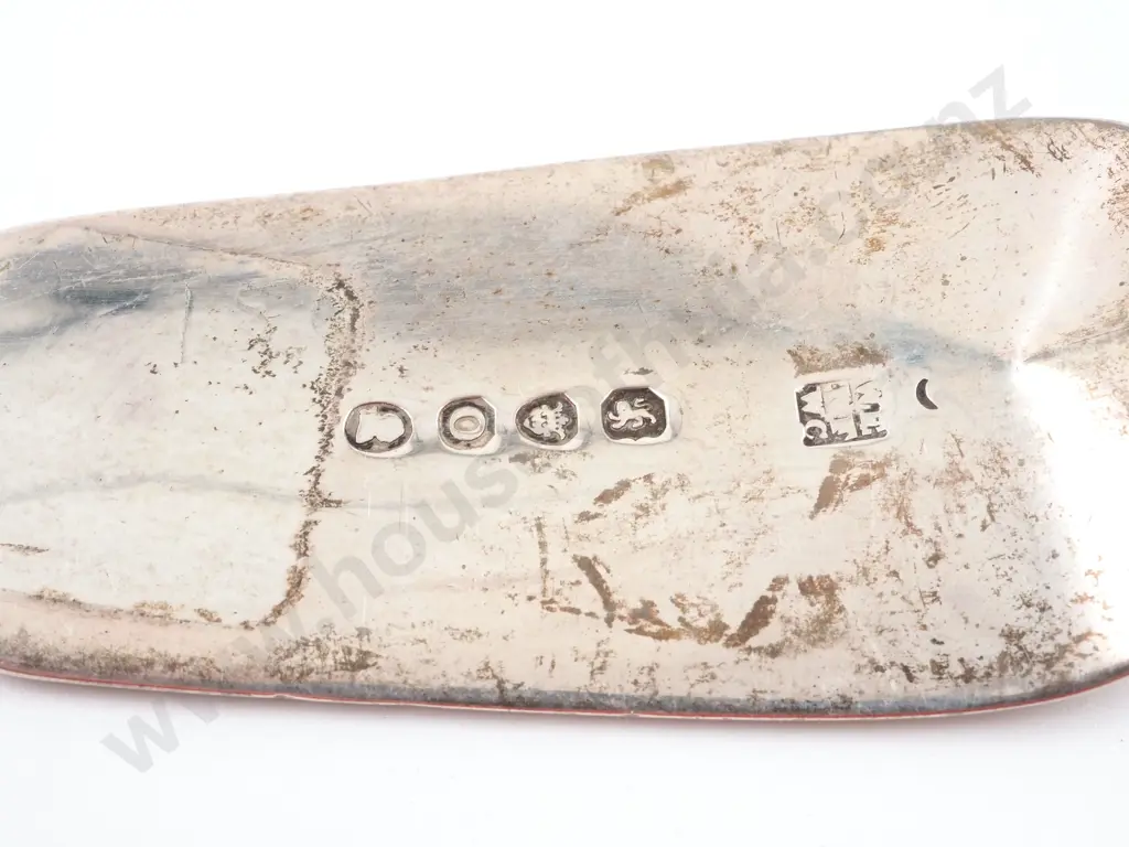 Substantial Sterling Silver Gravy Spoon: Engraved With the Crest of the  52nd foot Image 1++