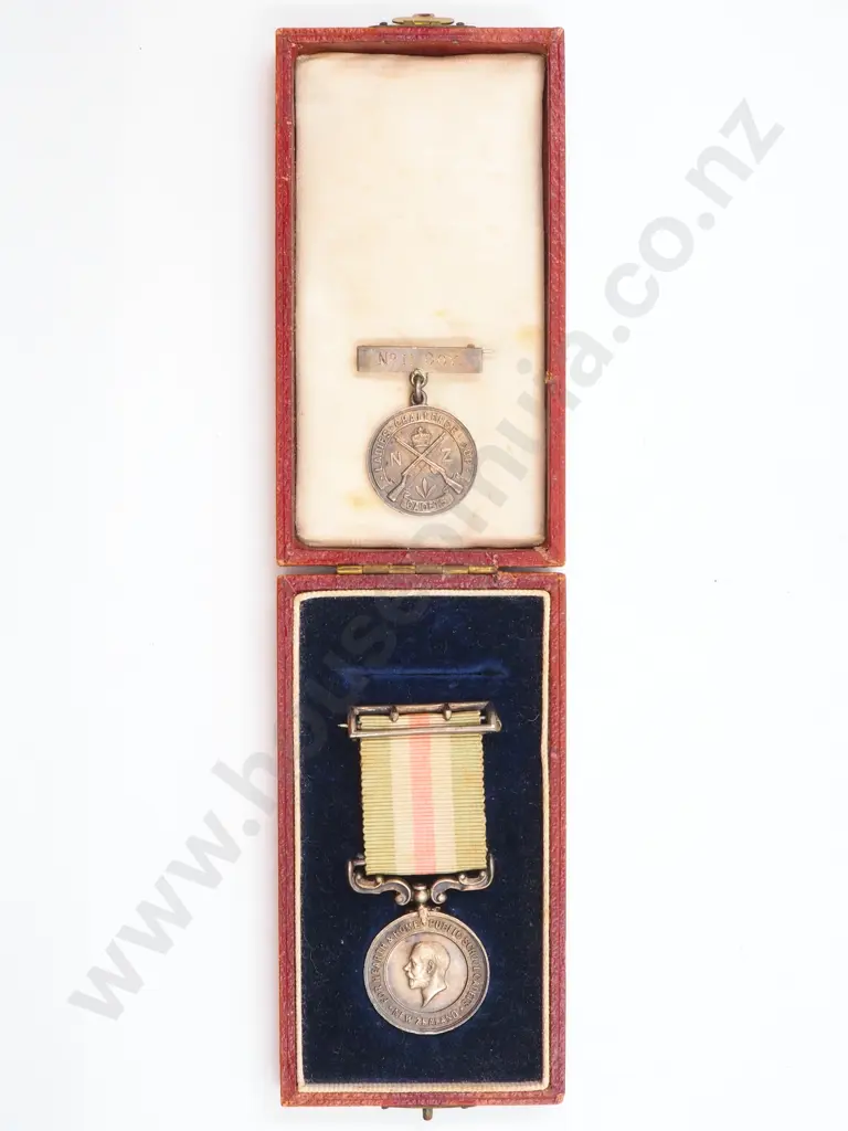 Two Sterling Silver Cadet Shooting Medals to J S Ellis One Cased Image 1++