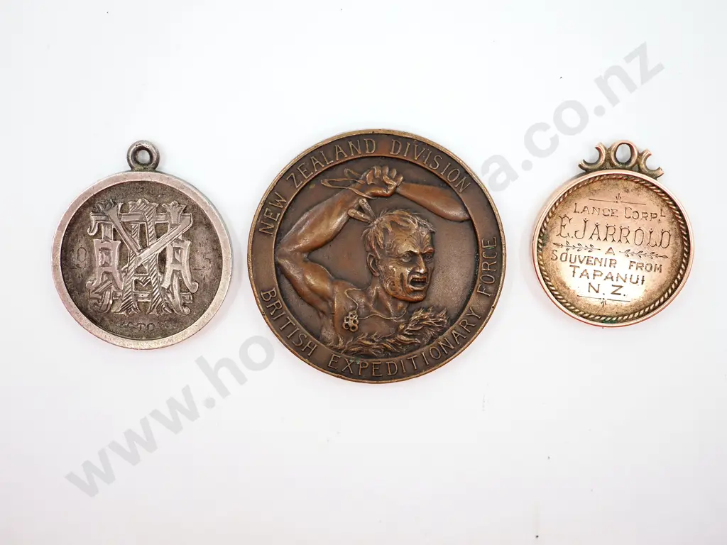 Spink Military Sports Medal 9ct Return Fob & Sterling Silver Sports Fob to 59381 L/Cpl Ernest Carlyle Jarrold Image 1++