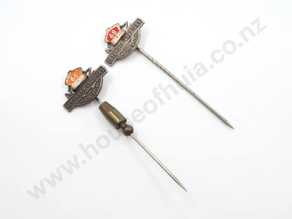 Two New Zealand RSA Returned Soldiers Pins Image 1++