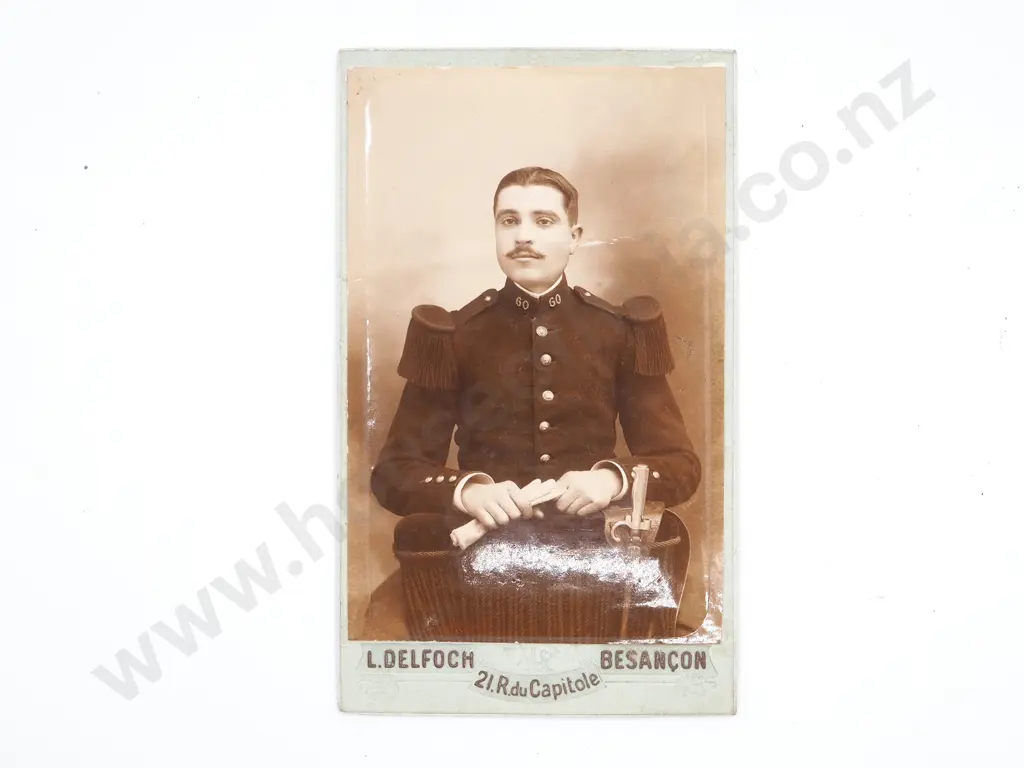 Antique French Photograph of a Military Officer Image 1++
