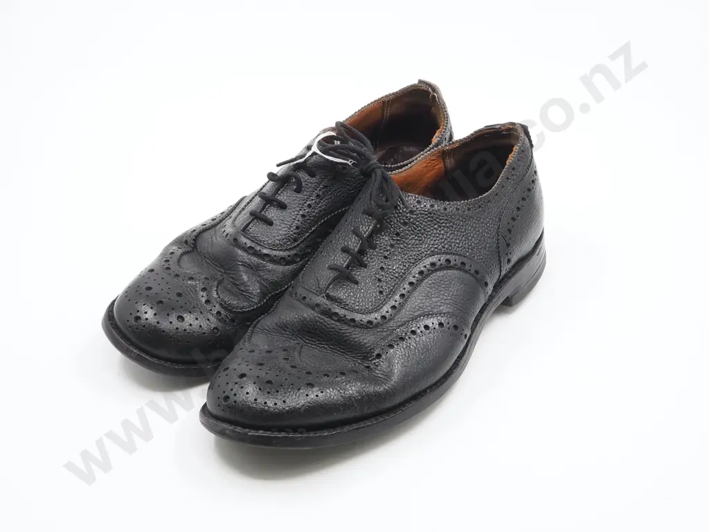 1980's Officer's Black Brogues Image 1++