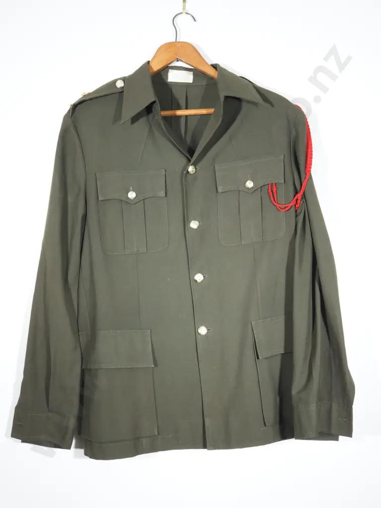 1980's Fiji Made Military Shirt w NZE Buttons Image 1++