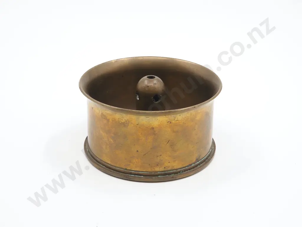 WWII Brass 25 Pounder, Trench Art Ash Tray Dated 1945 Image 1++