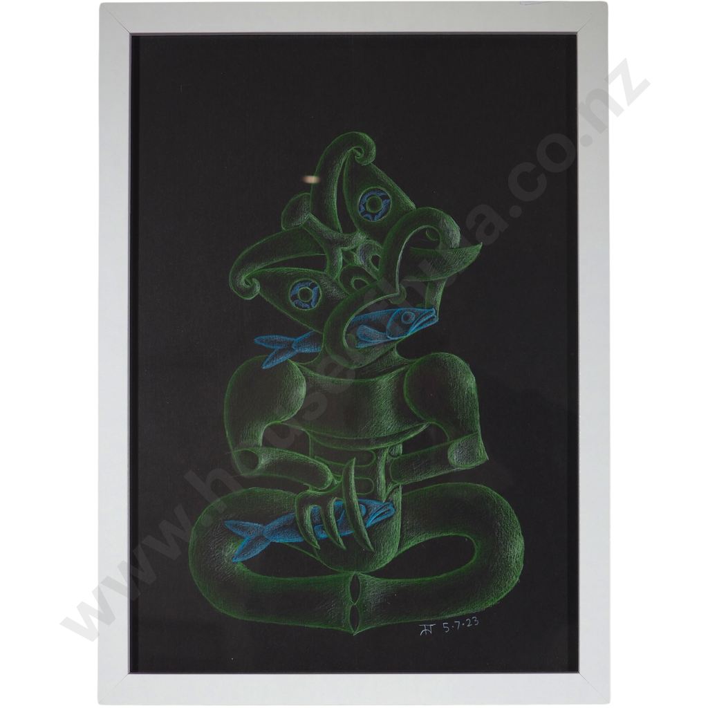 Tahu Jacomb  2023 Tiki w Fish Image 1++