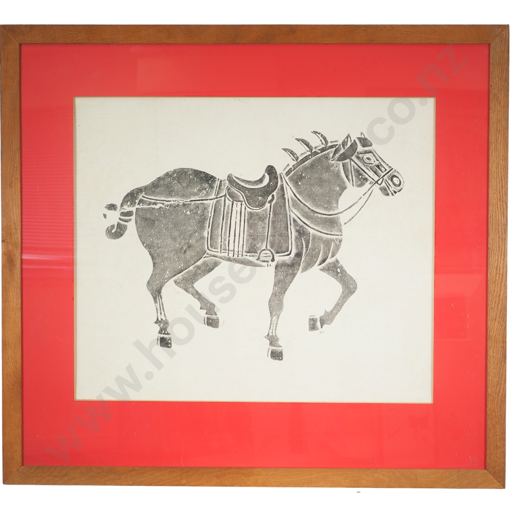 Large Gravestone Rubbing of One of Six Horses of the T'ang Dynasty Image 1++