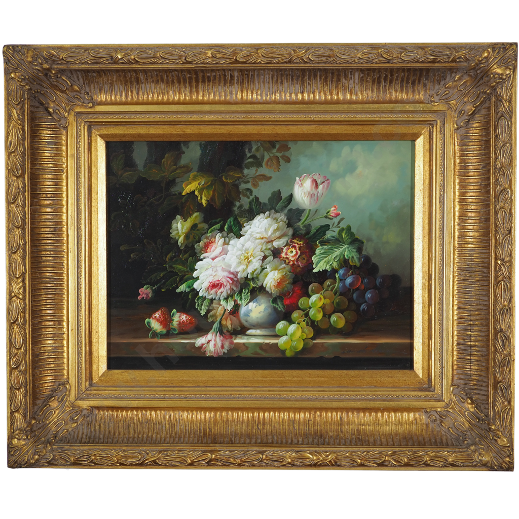 Van Der Alxyrez [possibly]: Still life Flowers in Vase Image 1++