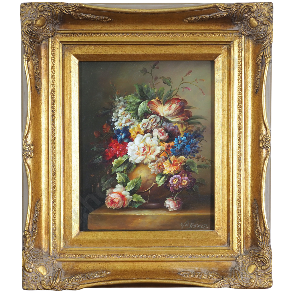 Van Der Alxyrez [possibly]: Still life Flowers in Vase Image 1++