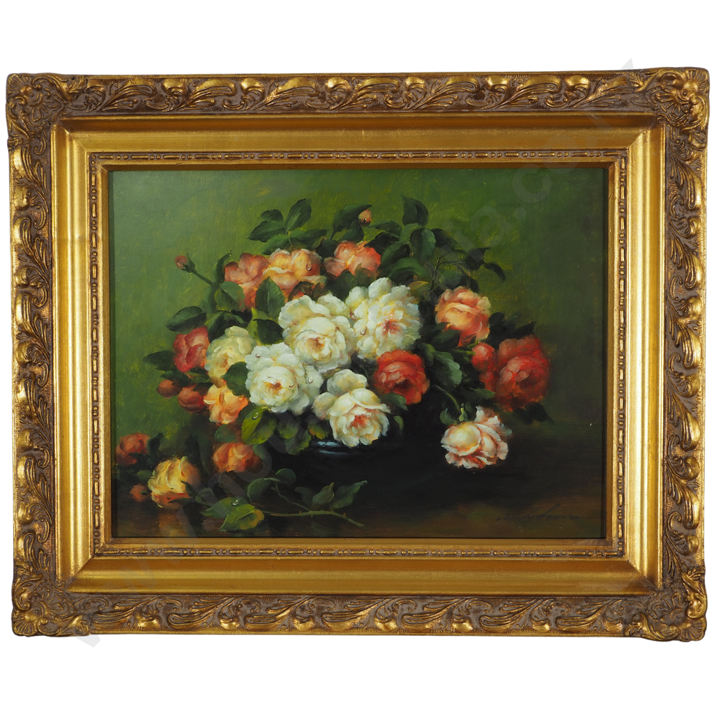 Van Der Alxyrez [possibly]: Still life: Flowers in a vase Image 1++