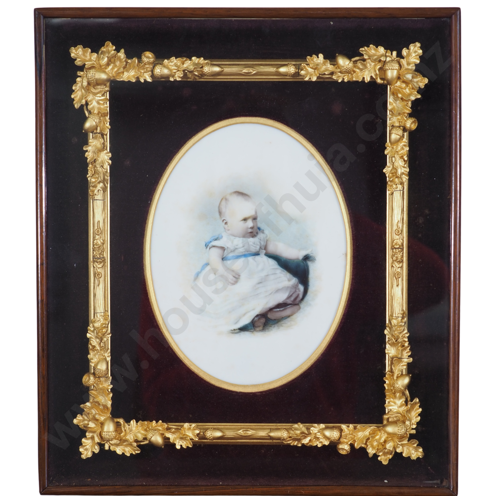 Antique Framed Portrait of a Baby Image 1++