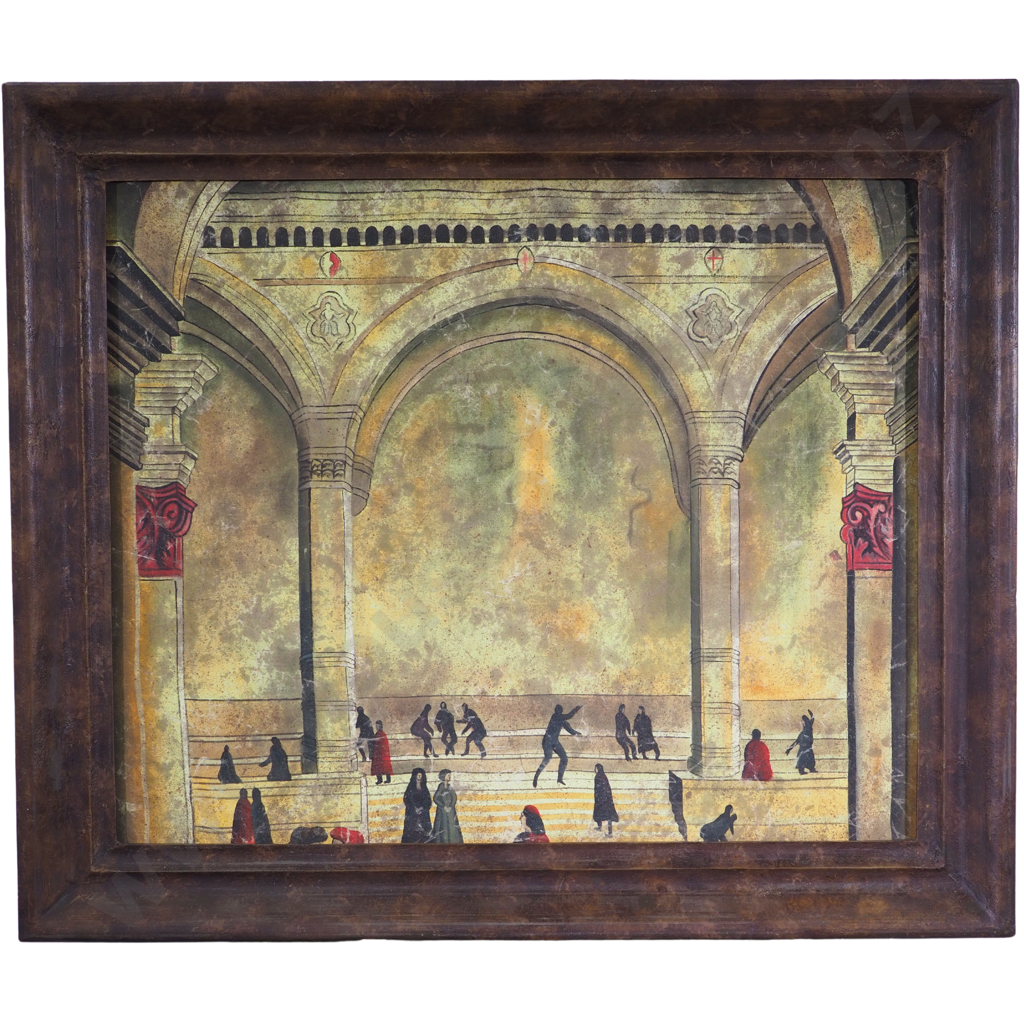 Large Vintage Market Scene Image 1++