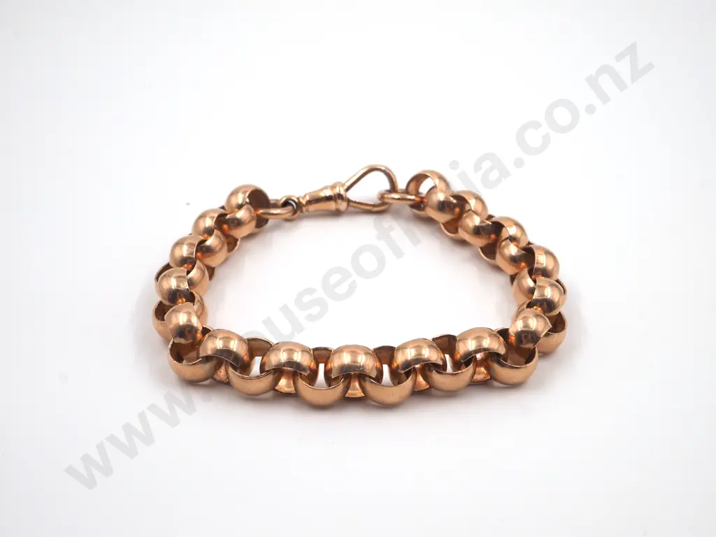9ct Rose Gold Belcher Bracelet  Image 1++