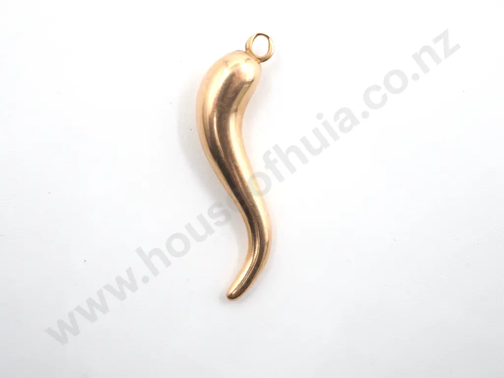 18ct Gold Cornicello Pendant Image 1++