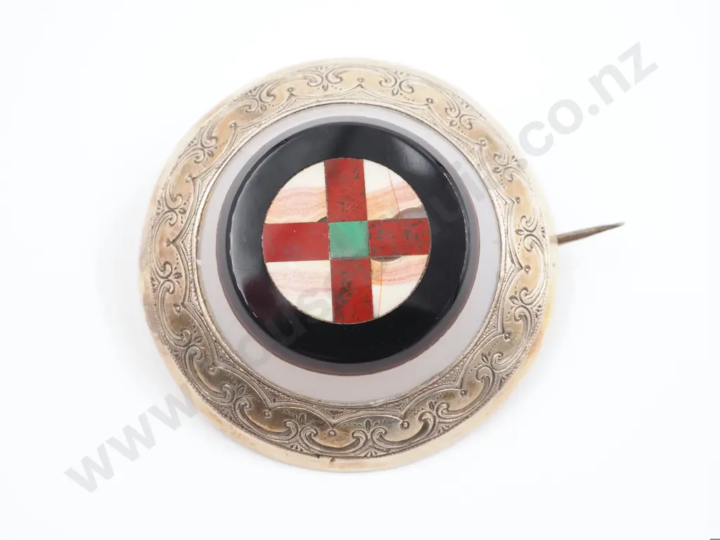 Sterling Silver Scottish Target Brooch Image 1++