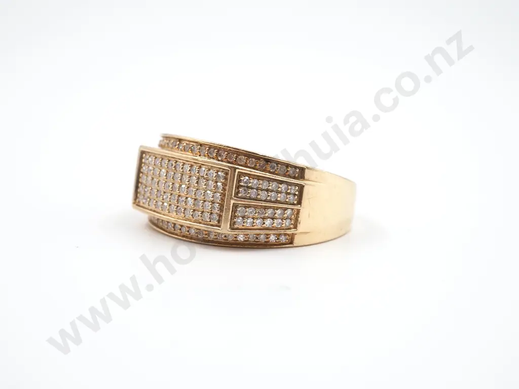 10ct Gold & Diamond Dress Ring Image 1++