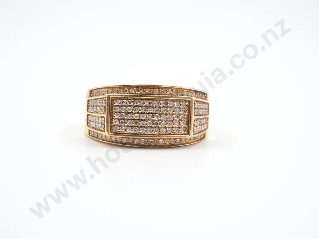 10ct Gold & Diamond Dress Ring Image 1++
