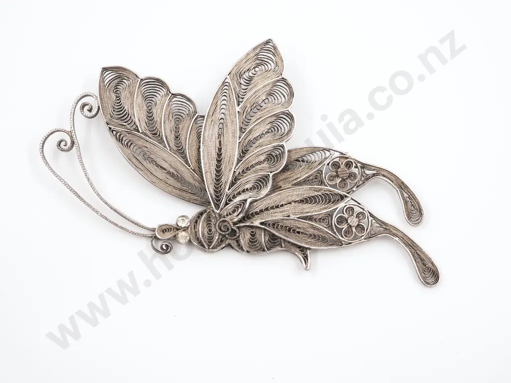 Sterling Silver Butterfly Brooch Image 1++