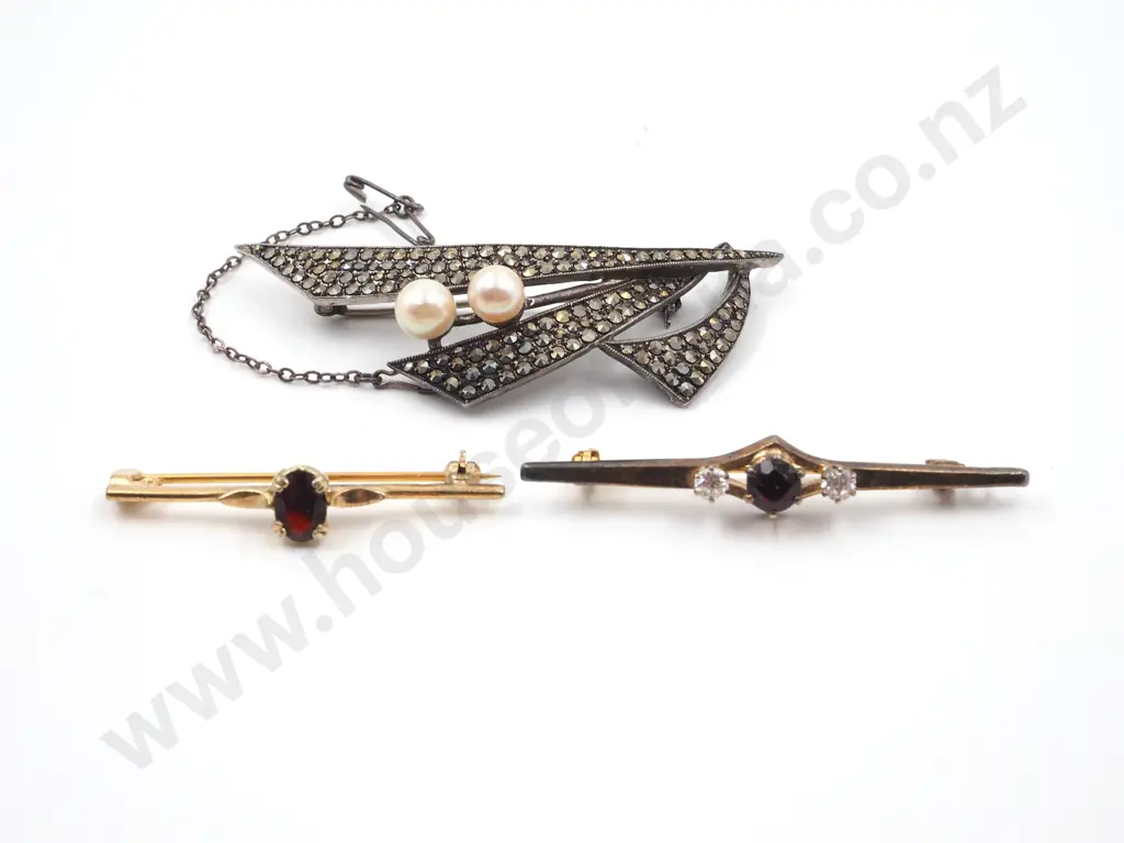 Three Sterling Silver Brooches Image 1++