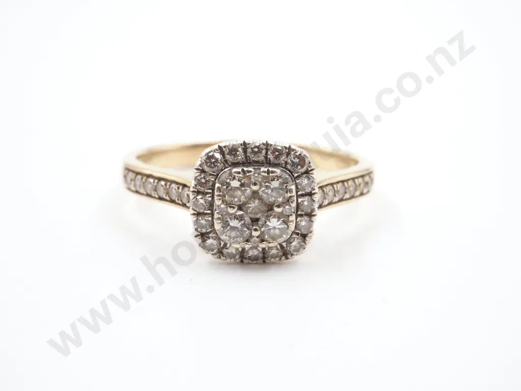 9ct Gold Diamond Ring Image 1++