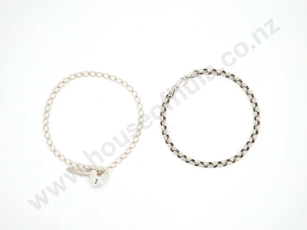 Two Sterling Silver Braclets  Image 1++