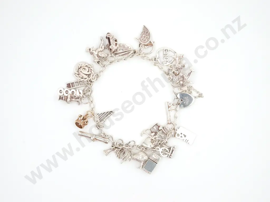 Magnificent Sterling Silver Charm Bracelet Image 1++