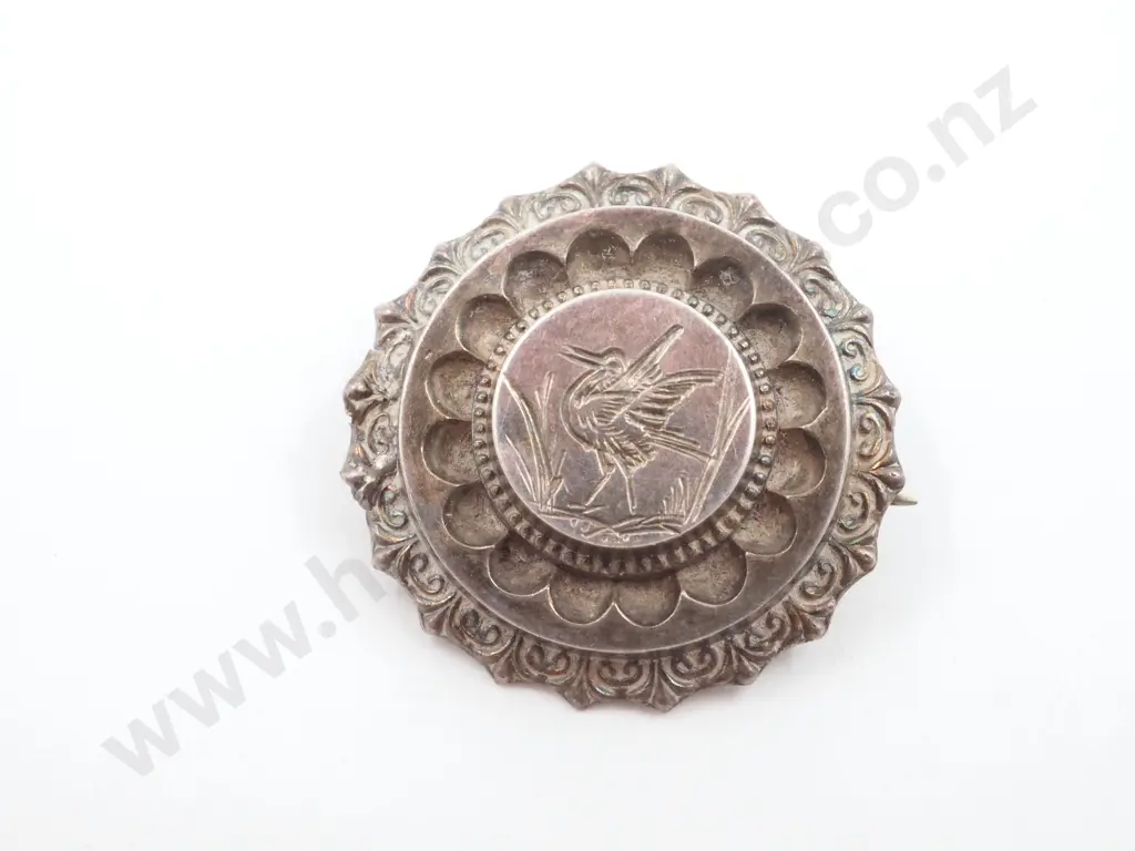 Victorian Sterling Silver Bird Brooch Image 1++